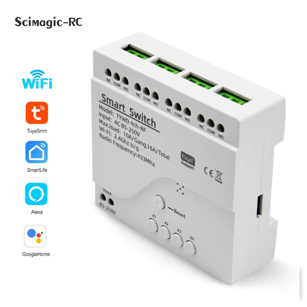 Relay Module 4 Channel - Smart Tuya Switch 4CH Relay Module