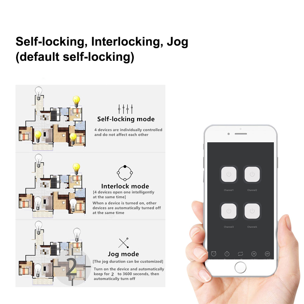Relay Module 4 Channel - 4CH Smart WiFi Relay Module Dry