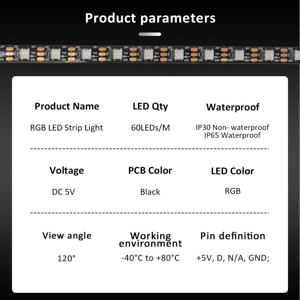 WS2812B 5V 3Pin ARGB LED Strip - Ws2812B Strip 5V 评论和价格