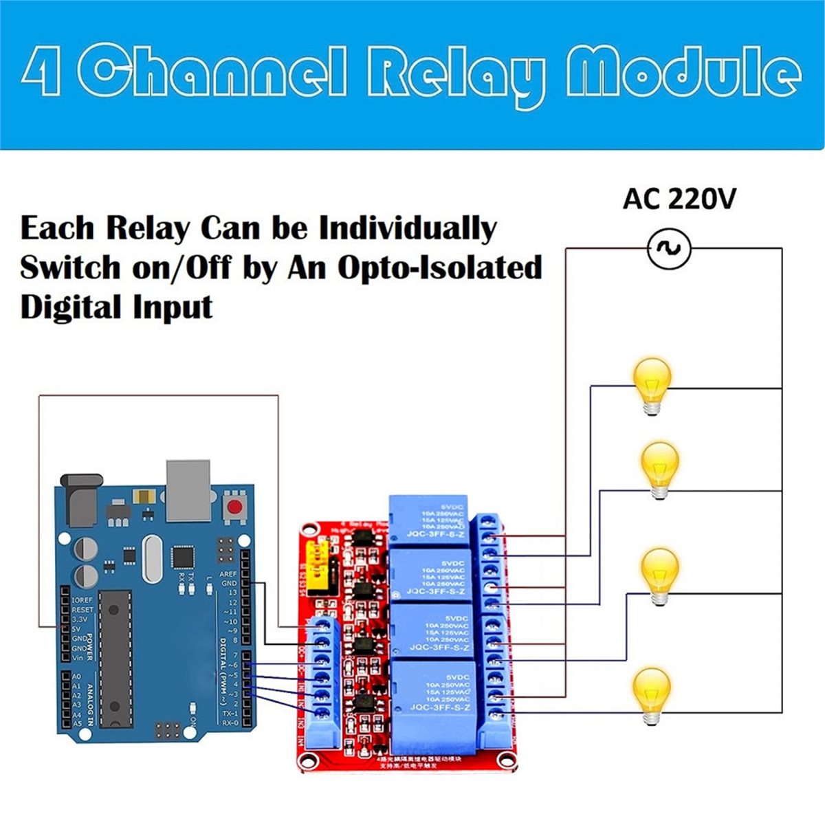 A49T 4 Channel Relay Module 5V - Relay Module 4 Channel 评论和价格