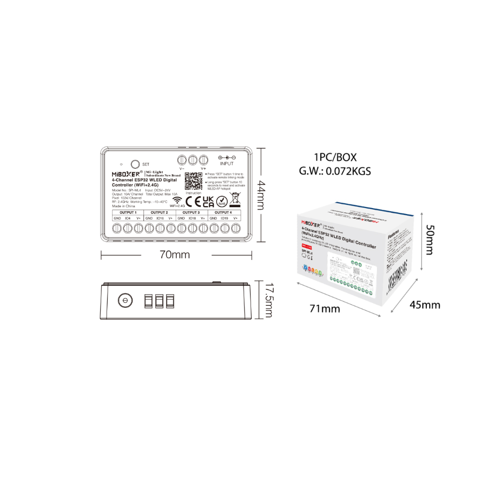 Miboxer SPIW5-4 5in1 SPI LED C - Ws2812B 评论和价格