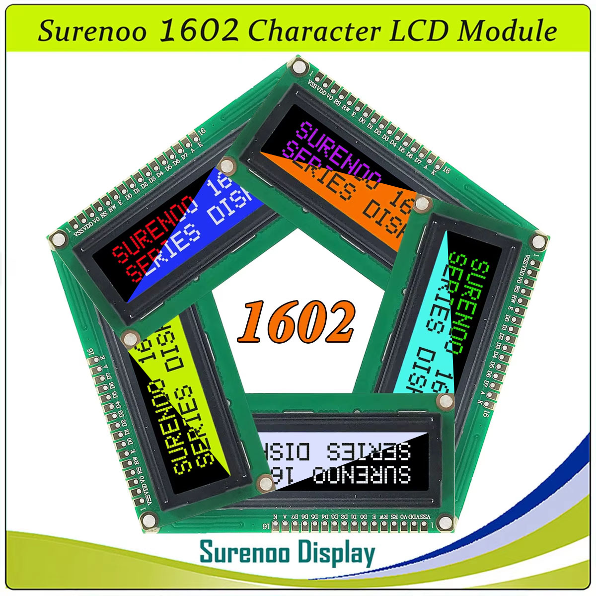 Surenoo 1602 16X2 162 5V 4-Bit - Lcd 1602 评论和价格