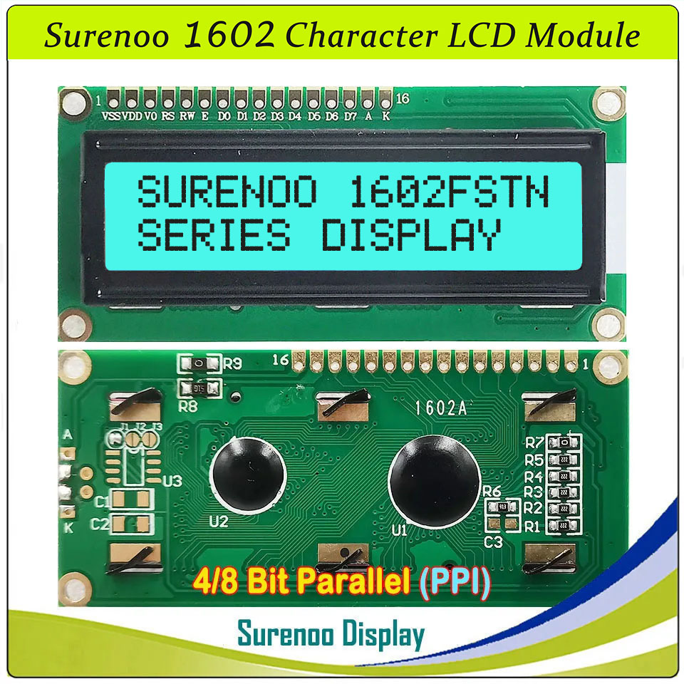 Surenoo 1602 16X2 162 5V 4-Bit - Lcd 1602 评论和价格