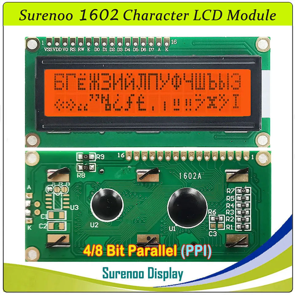 Surenoo 1602 16X2 162 5V 4-Bit - Lcd 1602 评论和价格