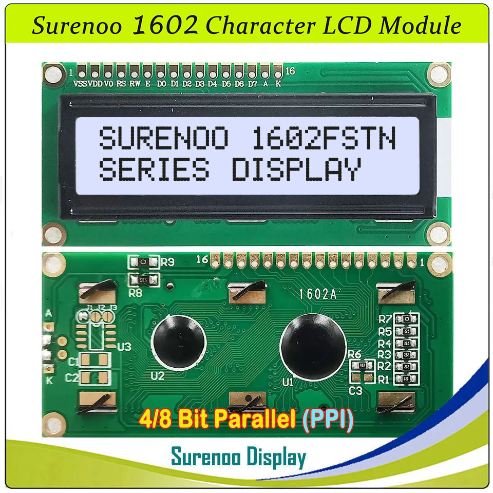 Surenoo 1602 16X2 162 5V 4-Bit - Lcd 1602 评论和价格