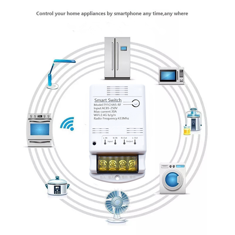 Wifi 30A Relay Module 85-250V  - Ir Remote Module 评论和价格