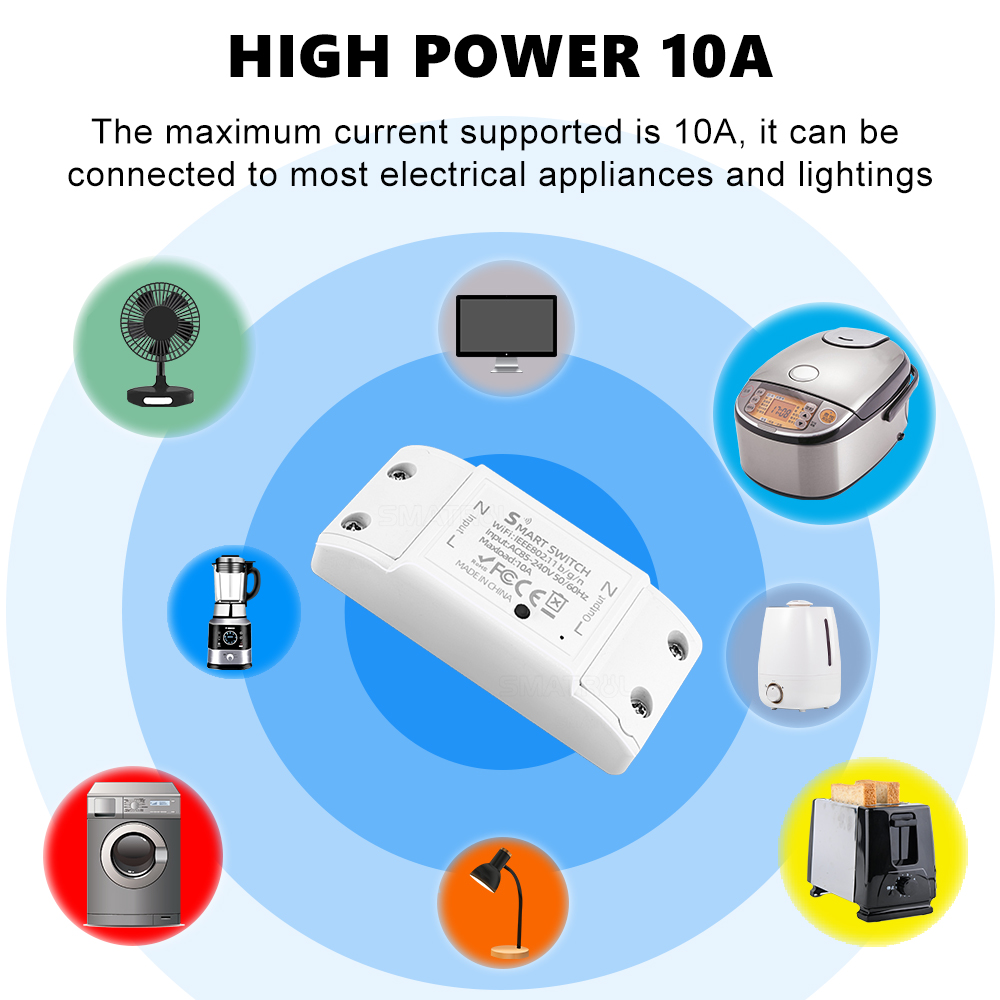 SMATRUL Tuya Light WiFi Switch - Relay Module 1 Channel 评论和价格