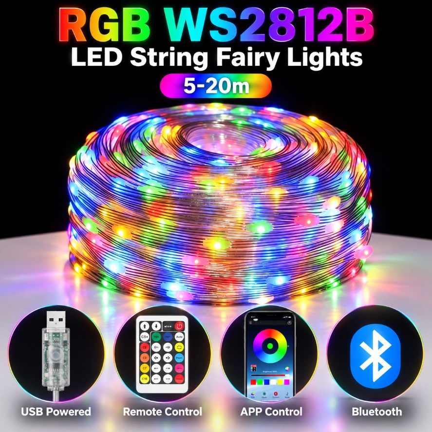 5-20m WS2812B RGB LED Fairy St - Ws2812B Strip 5V 评论和价格