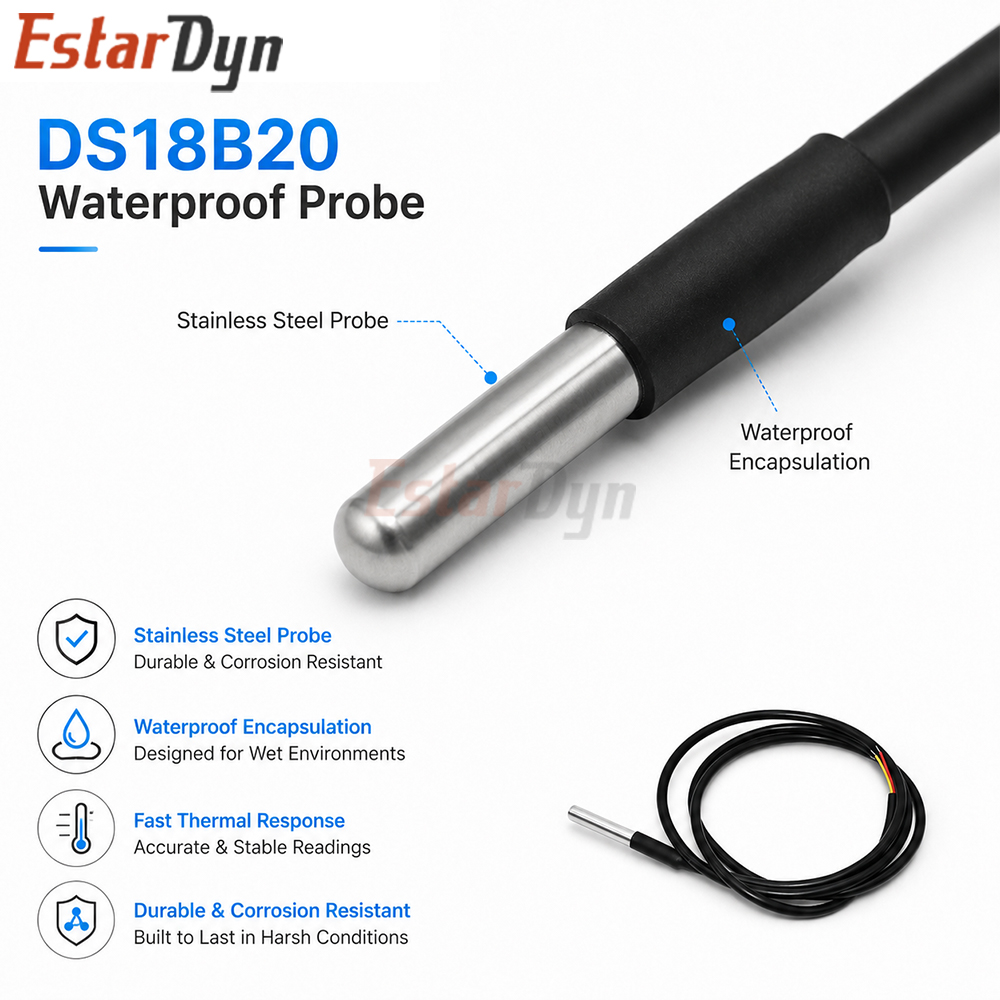 Estardyn DS18B20 Waterproof Di - Ds18B20 评论和价格