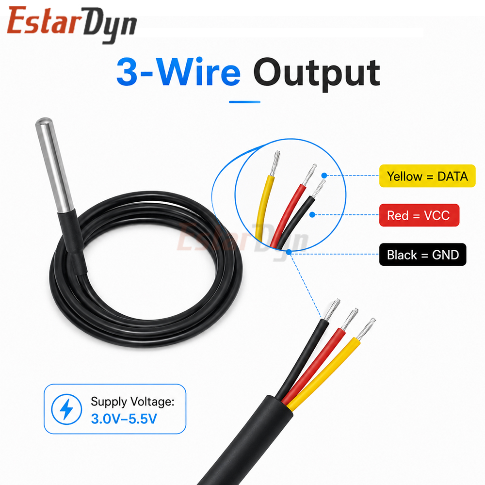 Estardyn DS18B20 Waterproof Di - Ds18B20 评论和价格
