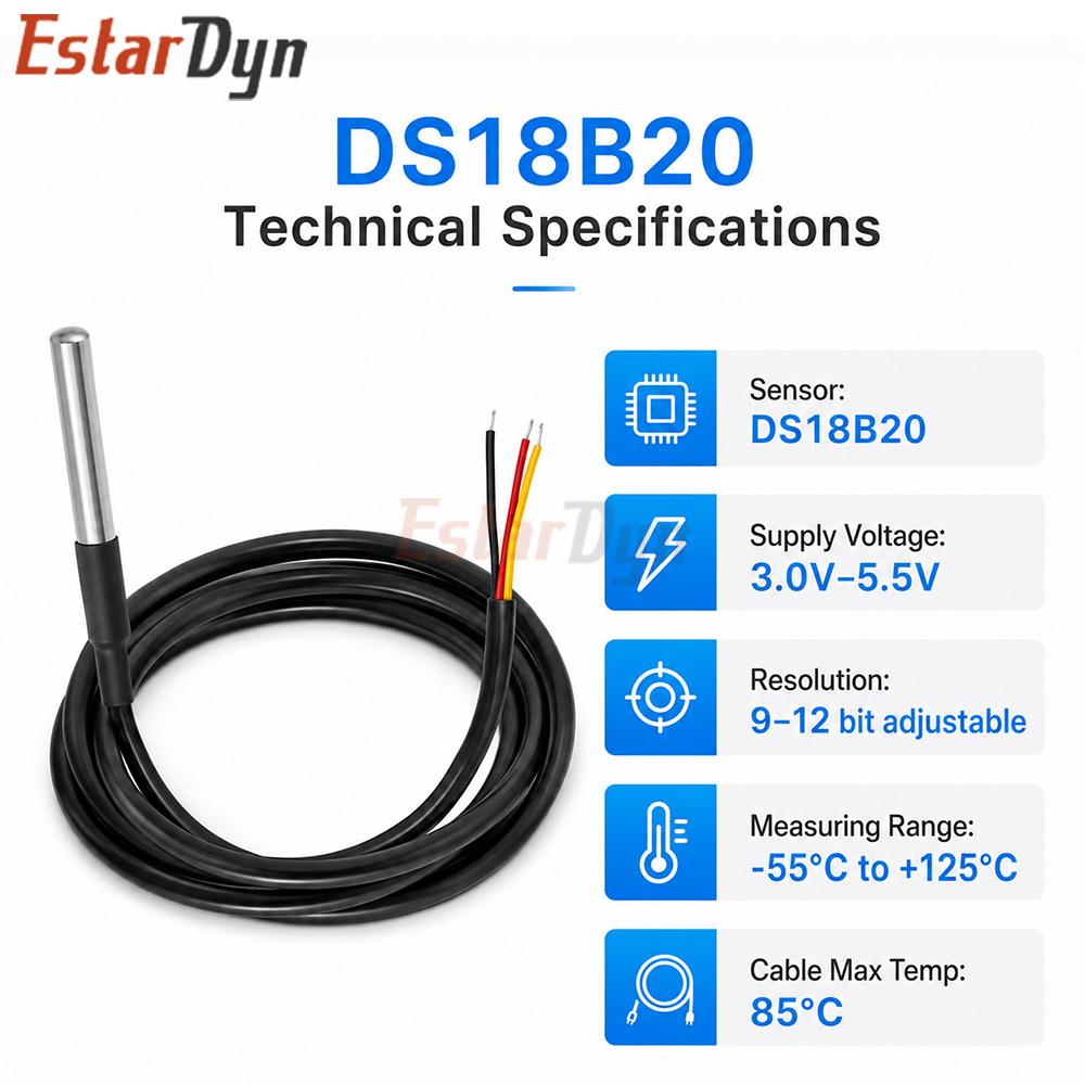 Estardyn DS18B20 Waterproof Di - Ds18B20 评论和价格