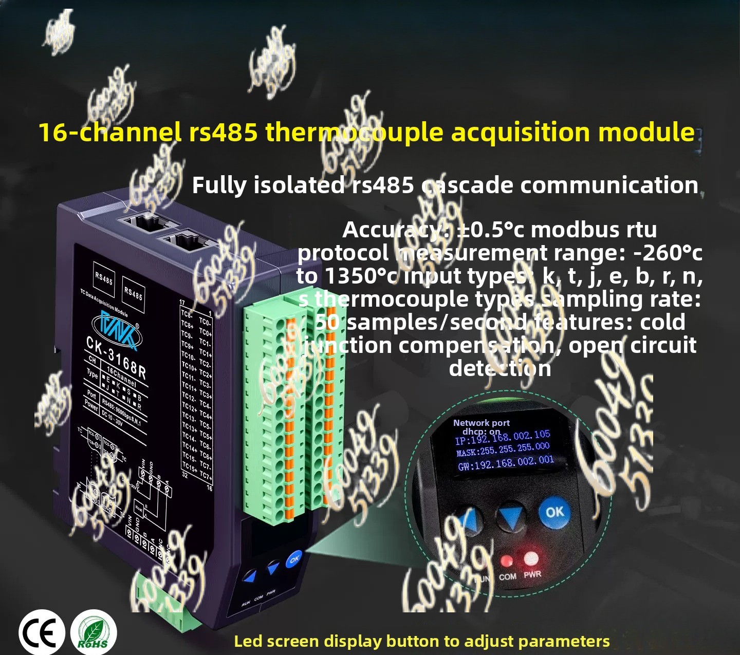 apply to 8CH Fully Isolated K- - Thermocouple Module K Type 评论和价格