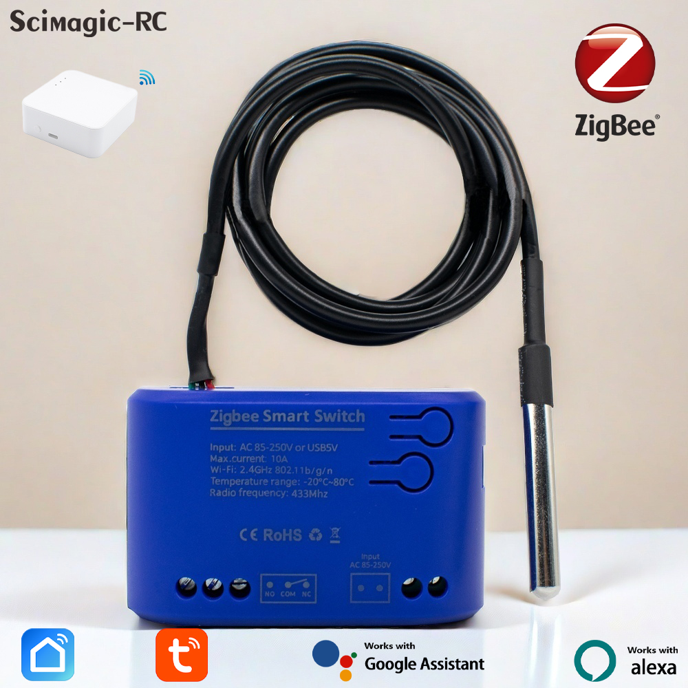 Zigbee Temperature Smart Switc - Relay Module 1 Channel 评论和价格