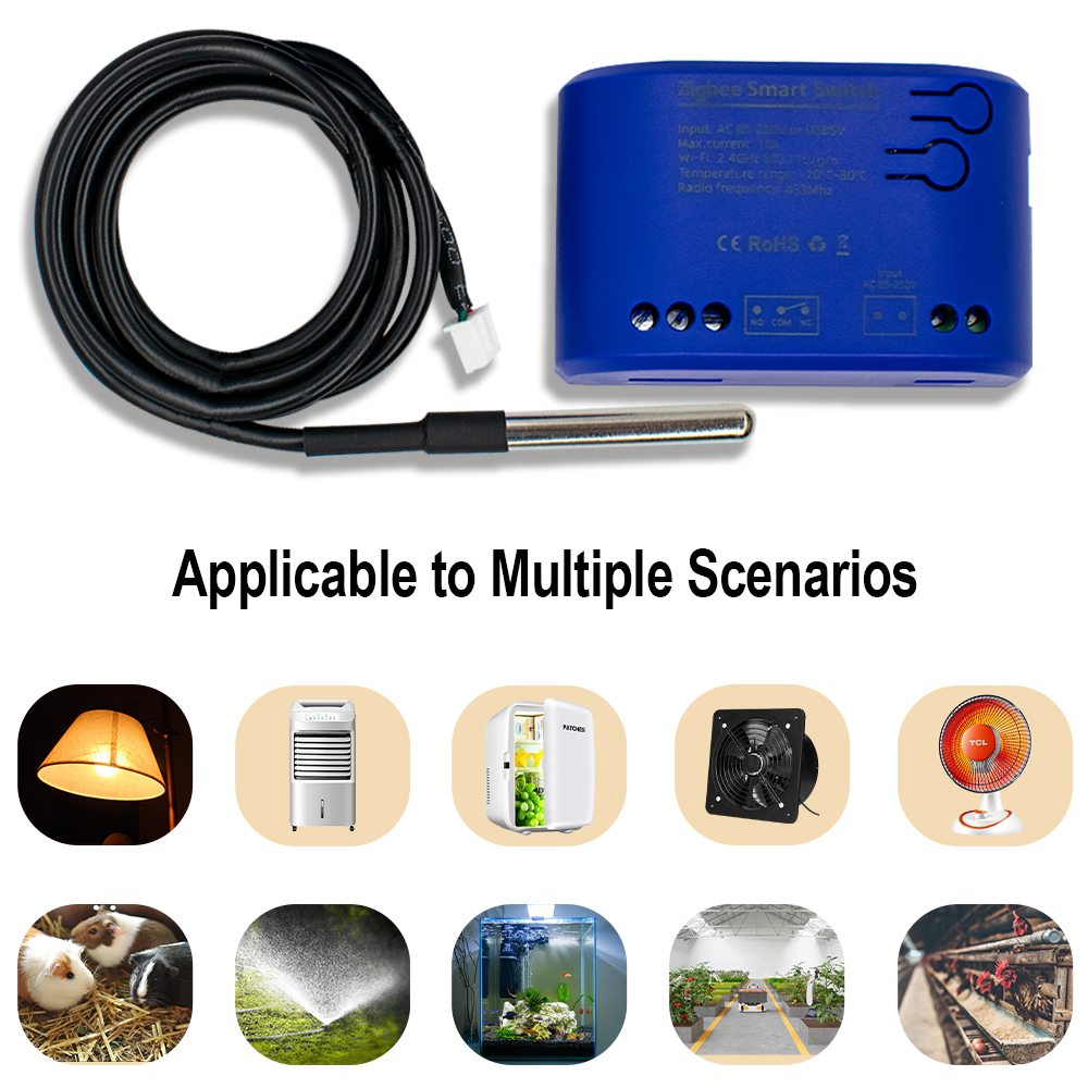 Zigbee Temperature Smart Switc - Relay Module 1 Channel 评论和价格