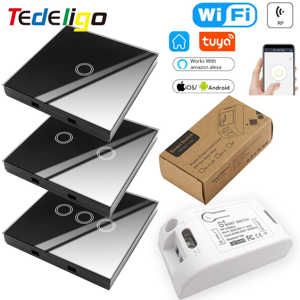 Tuya Smart APP WiFi Touch Wall - Relay Module 1 Channel 评论和价格