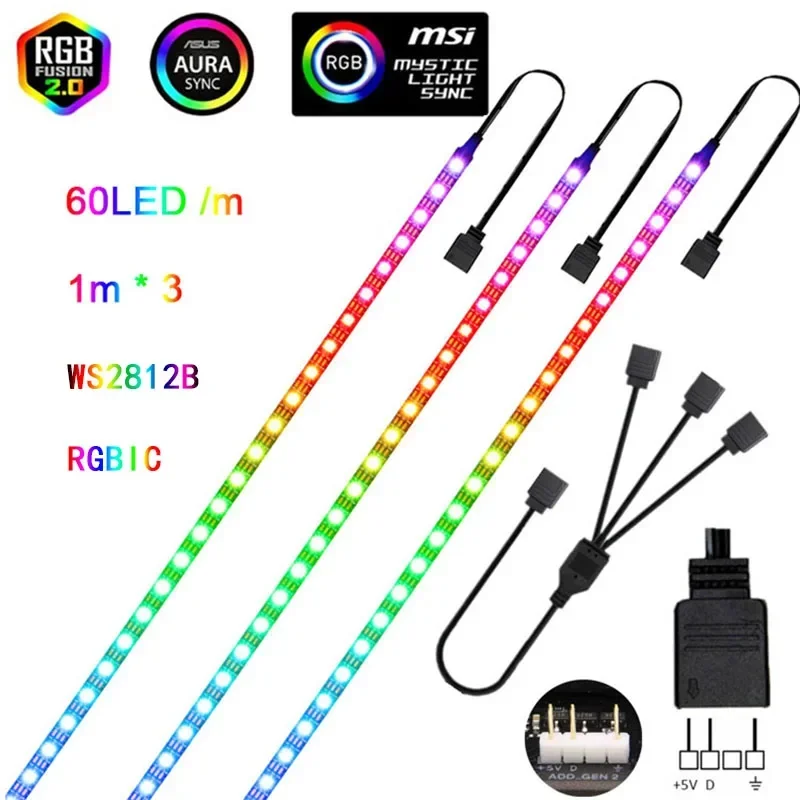 PC LED Strip Light WS2812b ARG - Ws2812B Strip 5V 评论和价格