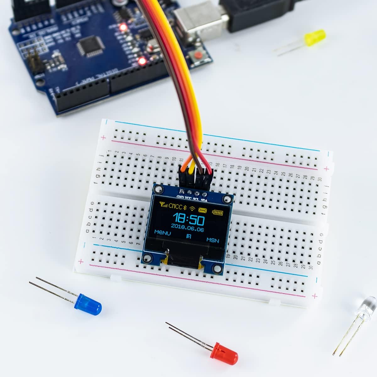 5 Pcs 0.96 Inch OLED I2C IIC D - Ssd1306 评论和价格