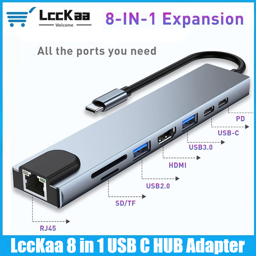 USB C Hub 8/7 in 1 4K HDMI Ada - Sd Card Module 评论和价格