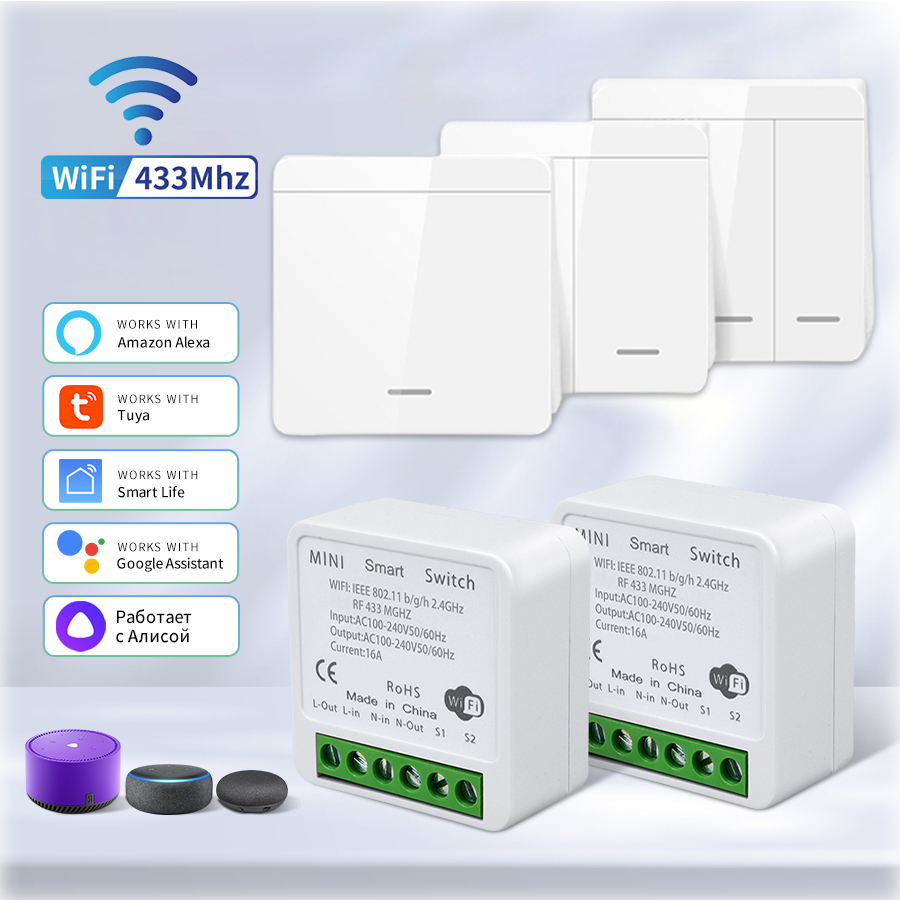 Wifi RF 433MHz Smart Switch Tu - Ir Remote Module 评论和价格