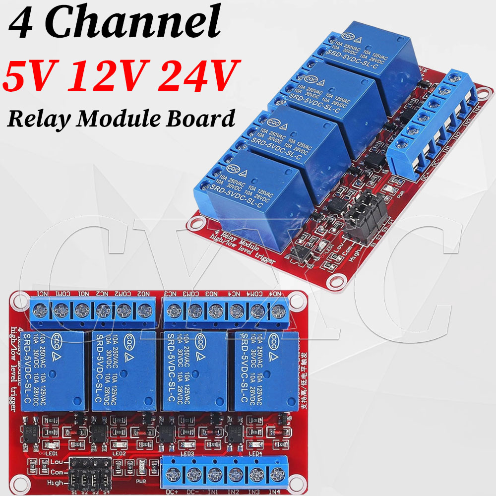 4 Channel 5V 12V 24V Relay Mod - Relay Module 4 Channel 评论和价格