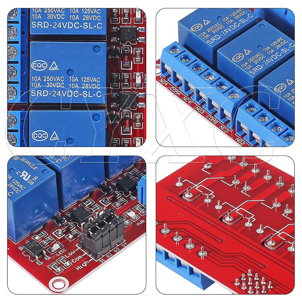 4 Channel 5V 12V 24V Relay Mod - Relay Module 4 Channel 评论和价格