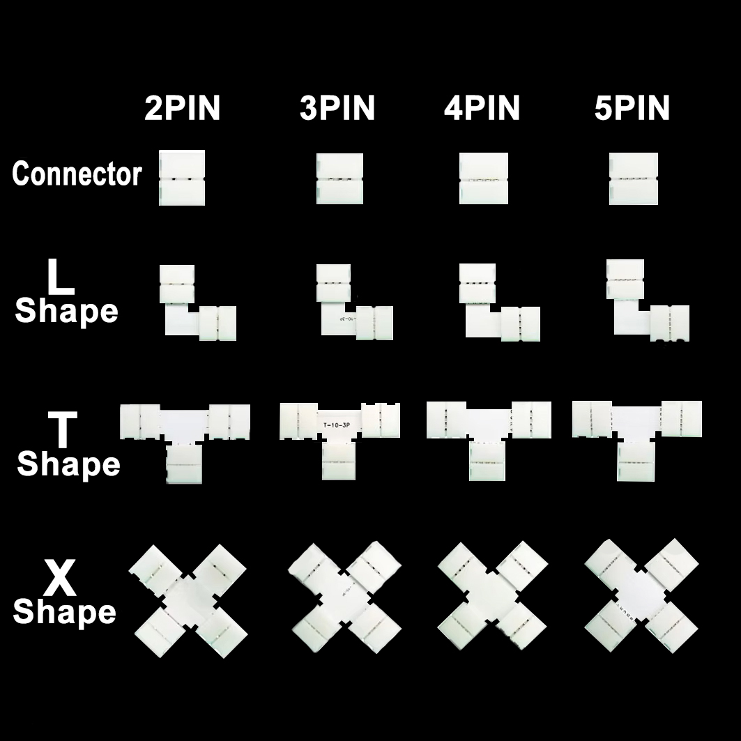 5PCS 10mm L / T / X Shape Conn - Ws2812B 评论和价格