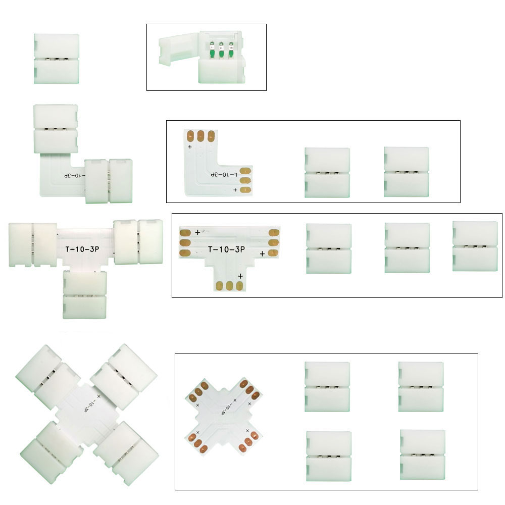 5PCS 10mm L / T / X Shape Conn - Ws2812B 评论和价格