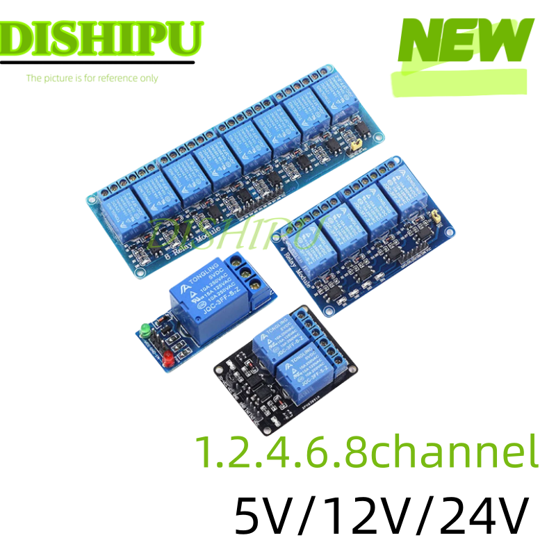 DC 5V 12V 24V 1 2 4 6 8 Channe - Relay Module 4 Channel 评论和价格