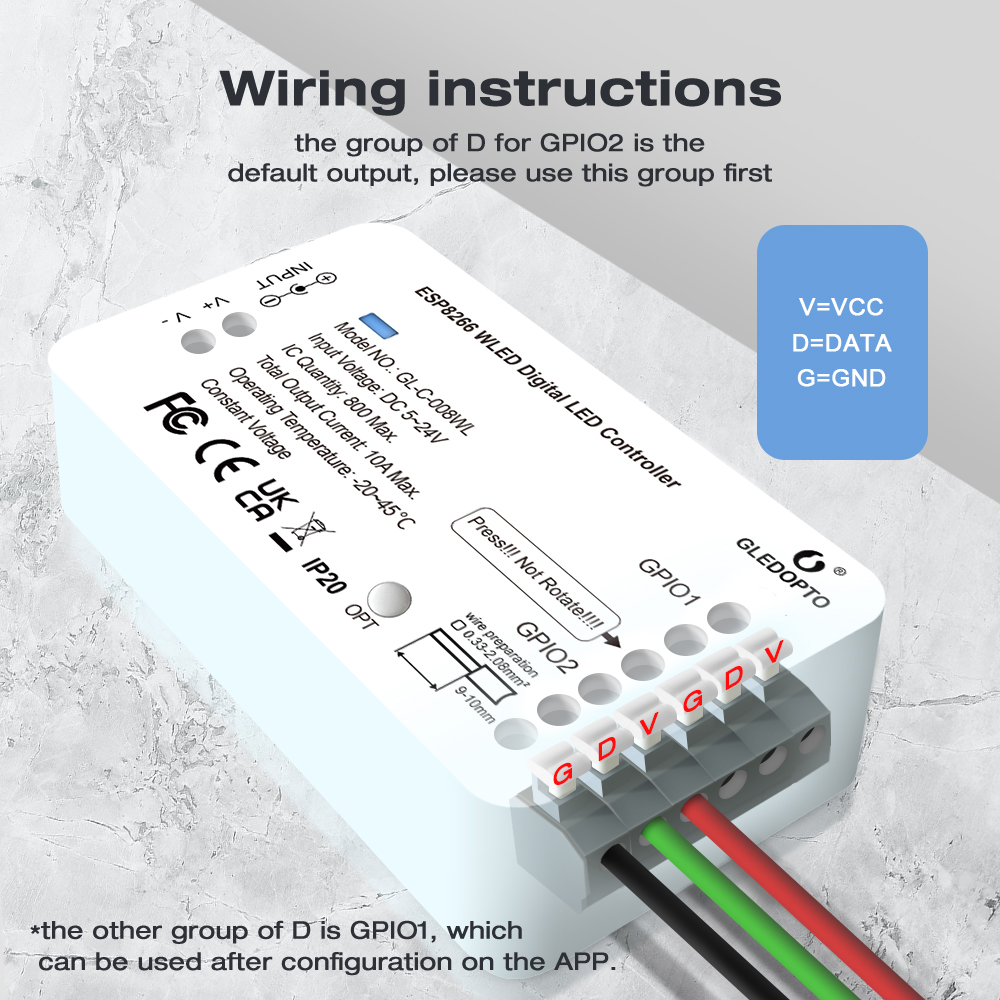 MJJC WLED Controller 5V 12V 24 - Ws2812B Strip 5V 评论和价格