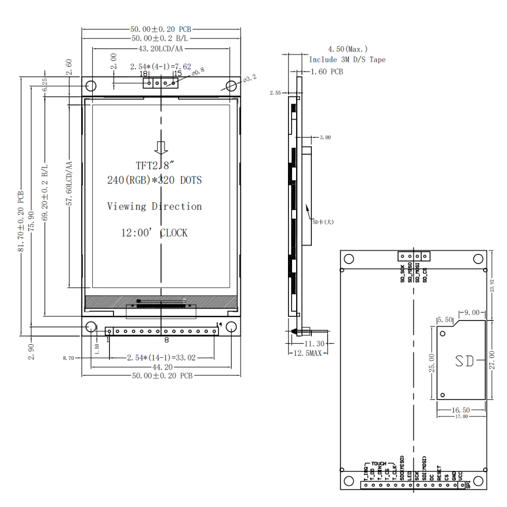 2.8 Inch TFT LCD Display Modul - Ili9341 评论和价格