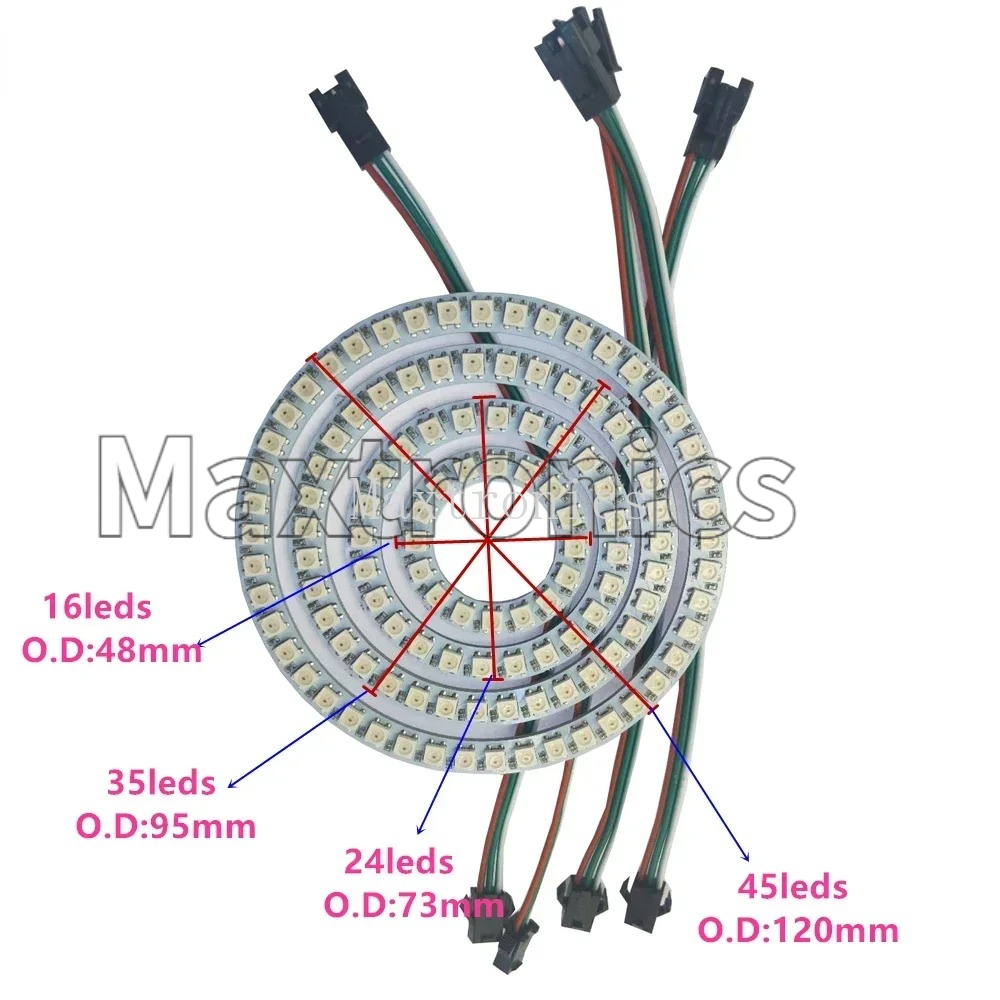 WS2812B FCOB RGB Led Ring 18/3 - Ws2812B 评论和价格