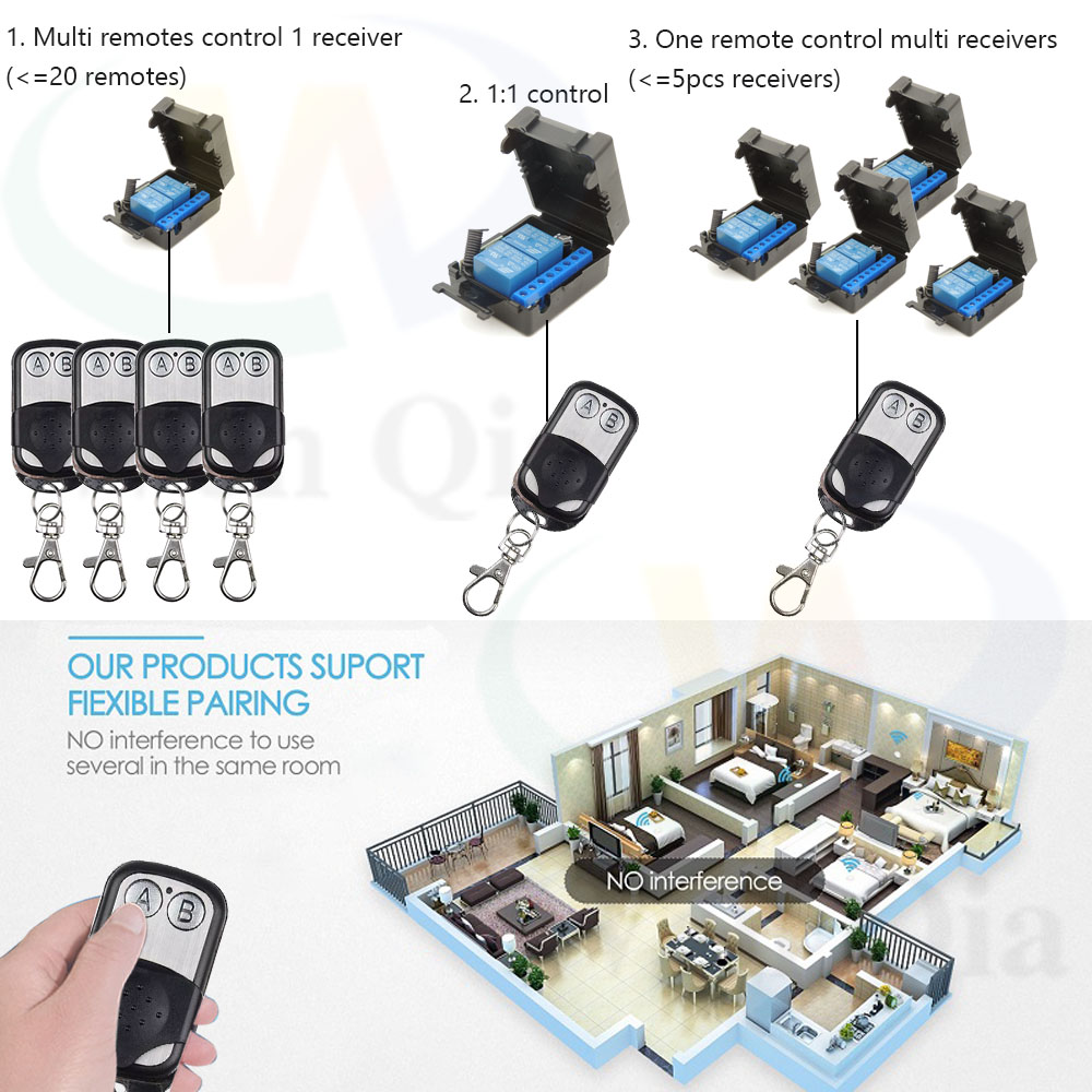 433MHz 12V Wireless Garage Doo - Relay Module 1 Channel 评论和价格