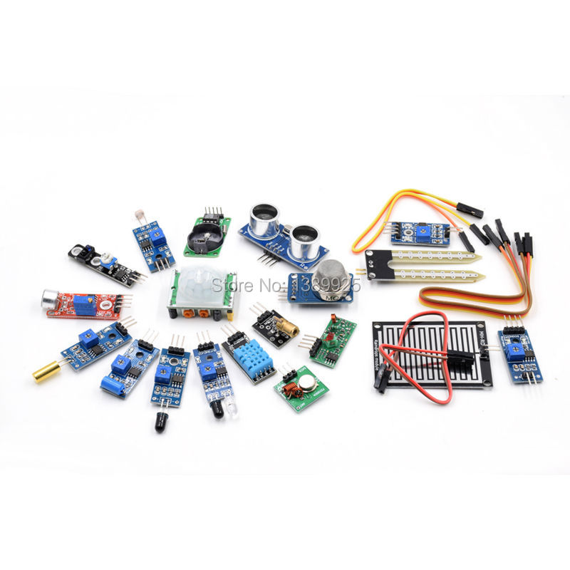 16 Kinds of Sensor Module Kit  - Ultrasonic Sensor Hc-Sr04 评论和价格